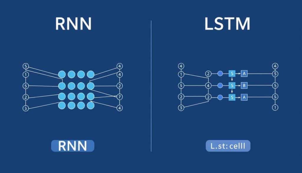 comparaison RNN vs LSTM